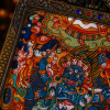 Mahakala (大黑天) Hand-painted Miniature Thangka Pendant - Artisanal Copper Casing for Supreme Protection & Prosperity