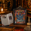 Mahakala (大黑天) Hand-painted Miniature Thangka Pendant - Artisanal Copper Casing for Supreme Protection & Prosperity