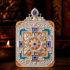 Green Tara (绿度母) Artisanal Thangka Pendant - 4x5cm 3D Gold Relief (Tujin) Sacred Compassion Amulet