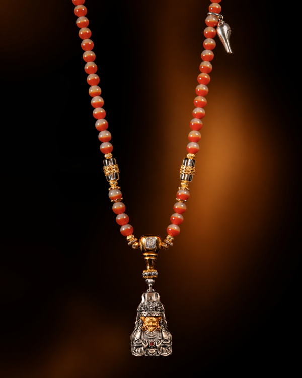 ChatGPT Image 2026年4月23日 17_06_46 (4) Zaki Lhamo (扎基拉姆) Artisanal Thangka Pendant - 999 Sterling Silver Casing - Hand-painted Wealth & Fortune Amulet