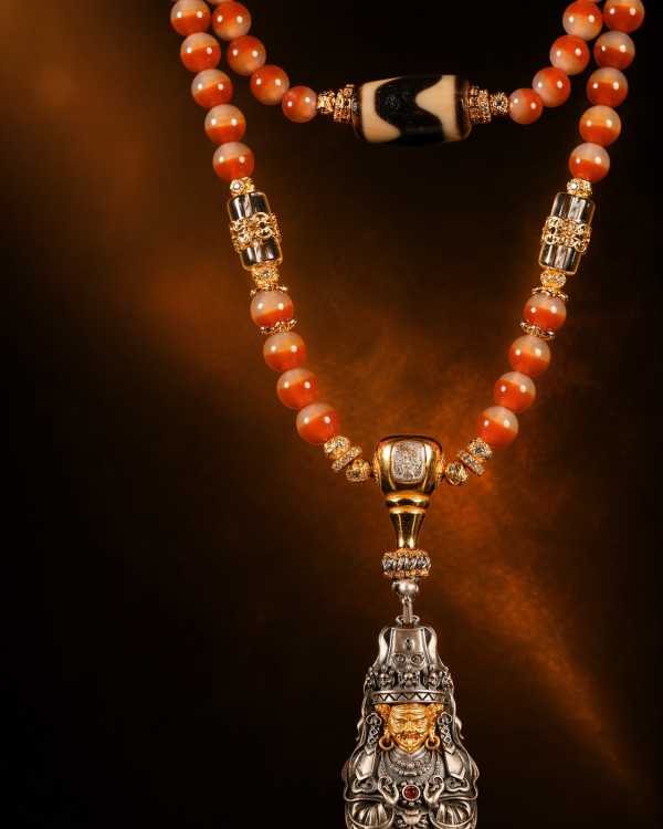 ChatGPT Image 2026年4月23日 17_06_47 (5) Zaki Lhamo (扎基拉姆) Artisanal Thangka Pendant - 999 Sterling Silver Casing - Hand-painted Wealth & Fortune Amulet