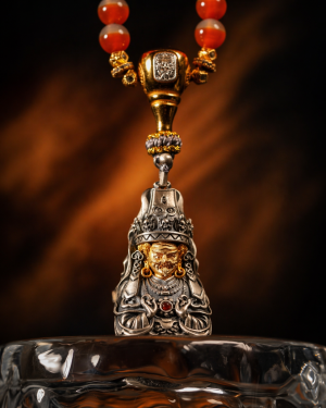 ChatGPT Image 2026年4月23日 17_06_47 (7) Zaki Lhamo (扎基拉姆) Artisanal Thangka Pendant - 999 Sterling Silver Casing - Hand-painted Wealth & Fortune Amulet