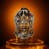 Zaki Lhamo (扎基拉姆前世今生) Masterpiece Pendant - 999 Silver with Natural Dzi Bead & Consecrated Hand-painted Thangka