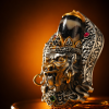 ChatGPT Image 2026年4月23日 17_15_59 (3) Zaki Lhamo (扎基拉姆前世今生) Masterpiece Pendant - 999 Silver with Natural Dzi Bead & Consecrated Hand-painted Thangka