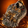 ChatGPT Image 2026年4月23日 17_16_01 (7) Zaki Lhamo (扎基拉姆前世今生) Masterpiece Pendant - 999 Silver with Natural Dzi Bead & Consecrated Hand-painted Thangka