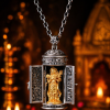 ChatGPT Image 2026年4月23日 17_27_55 (3) Green Tara (绿度母) Artisanal Thangka Pendant - 5cm Large 999 Sterling Silver Gold-plated Sacred Amulet