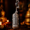 ChatGPT Image 2026年4月23日 17_27_57 (9) Green Tara (绿度母) Artisanal Thangka Pendant - 5cm Large 999 Sterling Silver Gold-plated Sacred Amulet