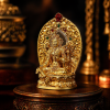 ChatGPT Image 2026年4月23日 18_35_53 (2) Green Tara (绿度母) Artisanal Bronze Statue - 4.5cm Height Hand-painted Thangka Ornament for Career & Peace