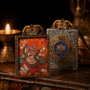 ChatGPT Image 2026年4月23日 18_57_00 (3) White Six-Armed Mahakala (白六臂) Hand-painted Thangka Pendant - 4x5cm Sacred Wealth Deity for Prosperity & Protection