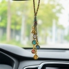 Five Wealth Deities (五路财神) Hand-painted Thangka Charms - 1.5cm Micro Art for Car & Bag - Complete Prosperity Set