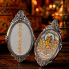 Marici (摩利支天) Hand-painted Thangka Pendant - 3x4.5cm Sacred Goddess of Light Amulet for Protection & Victory over Obstacles
