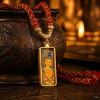 ChatGPT Image 2026年4月26日 18_13_44 (5) Manjusri (文殊菩萨) Hand-painted Thangka Pendant - 2x4.5cm Zodiac Guardian for Rabbit - Sacred Amulet for Wisdom & Success