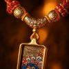 ChatGPT Image 2026年4月26日 18_22_12 (3) Mahakala (大黑天) Hand-painted Thangka Pendant - 2x4.5cm Sacred Protector Amulet for Fearlessness & Security