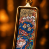 ChatGPT Image 2026年4月26日 18_22_13 (5) Mahakala (大黑天) Hand-painted Thangka Pendant - 2x4.5cm Sacred Protector Amulet for Fearlessness & Security