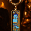 ChatGPT Image 2026年4月26日 18_29_29 (6) Medicine Buddha (药师佛) Hand-painted Thangka Pendant - 2x4.5cm Sacred Healing Amulet for Health & Inner Peace