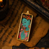 ChatGPT Image 2026年4月26日 18_36_22 (5) Green Tara (绿度母) Hand-painted Thangka Pendant - 2x4.5cm Slim Sacred Amulet for Success & Inner Peace
