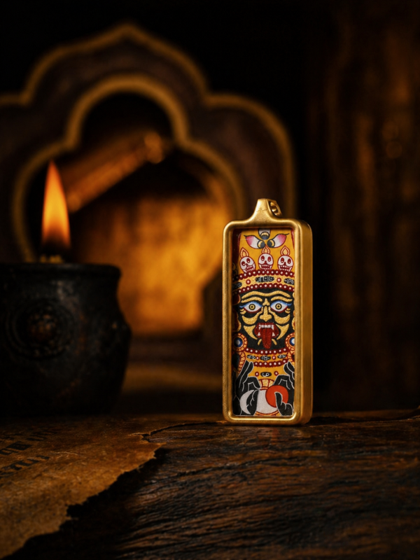 ChatGPT Image 2026年4月26日 18_41_36 (6) Zaki Lhamo (扎基拉姆) Hand-painted Thangka Pendant - 2x4.5cm Slim Sacred Amulet for Wealth & Noble Advisors