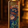 Mahakala (大黑天) Hand-painted Thangka Pendant - 2x4.5cm Sacred Protector Amulet for Fearlessness & Security