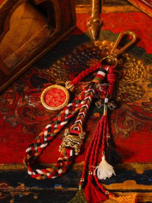 Vairocana (大日如來) Great Perfection Dharma Seal - 2.0cm Hand-painted Bag Charm with Premium Accessory Set
