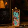 Hand-painted Thangka Pendant - 2x4.5cm Zodiac Guardian for Dragon & Snake - Sacred Protection Amulet