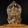 Zaki Lhamo (扎基拉姆前世今生) Masterpiece Pendant - 999 Silver with Natural Dzi Bead & Consecrated Hand-painted Thangka