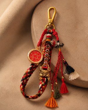 Vairocana Dharma Seal Bag Charm | Clarity & Centering Symbol - Blessora gallery image 1