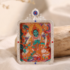 Green Tara Gold Relief Thangka Pendant | Compassion Symbol - Blessora gallery image 1
