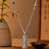 Green Tara Sterling Silver Prayer-Wheel Pendant | Compassion Symbol - Blessora gallery image 1